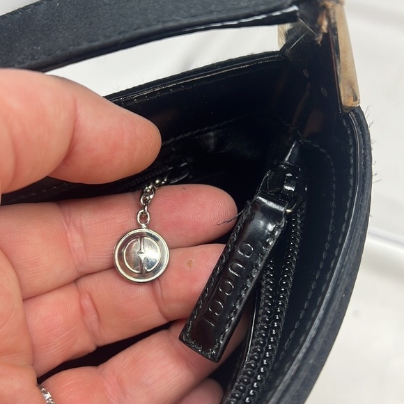 Vintage 1990’s Gucci Satin and Leather Shoulder Bag - Picture 15 of 16